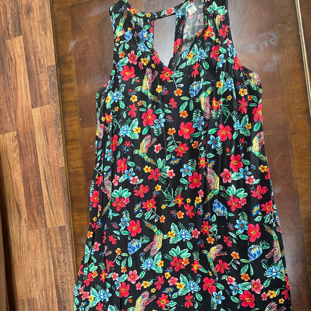 Floral Black Dress
